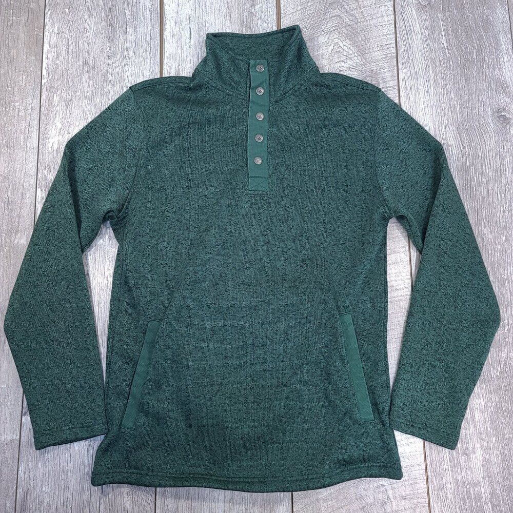 Mountain Khakis Mens Norris Fleece Sweater Size Small Green Button Pullover